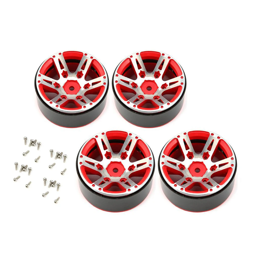 

4Pcs/Set 1.9 Inch Weighted Metal Wheel Rim Upgrade Parts for RC 1/10 Crawl Car