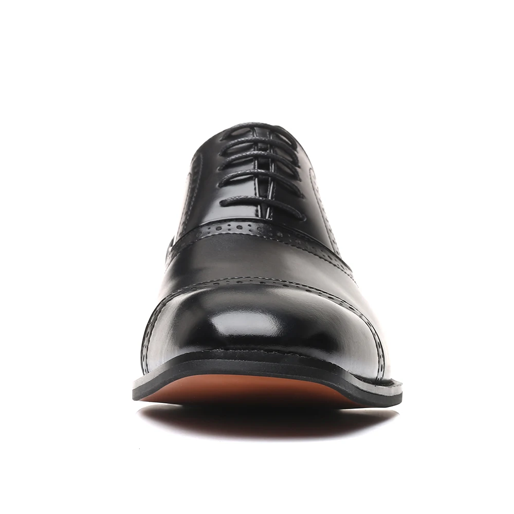 Мужские кожаные оксфорды ручной работы деловые мужские туфли на плоской подошве