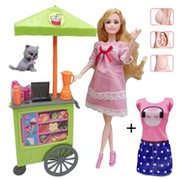 new fashion 11 5 inch multi articulated doll pregnant pregnant mother ice cream ice cream cart childrens game play house toys