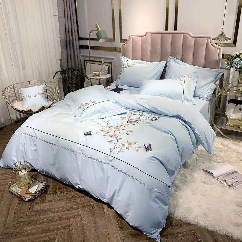 J1 роскошный комплект постельного белья из египетского хлопка в китайском стиле с