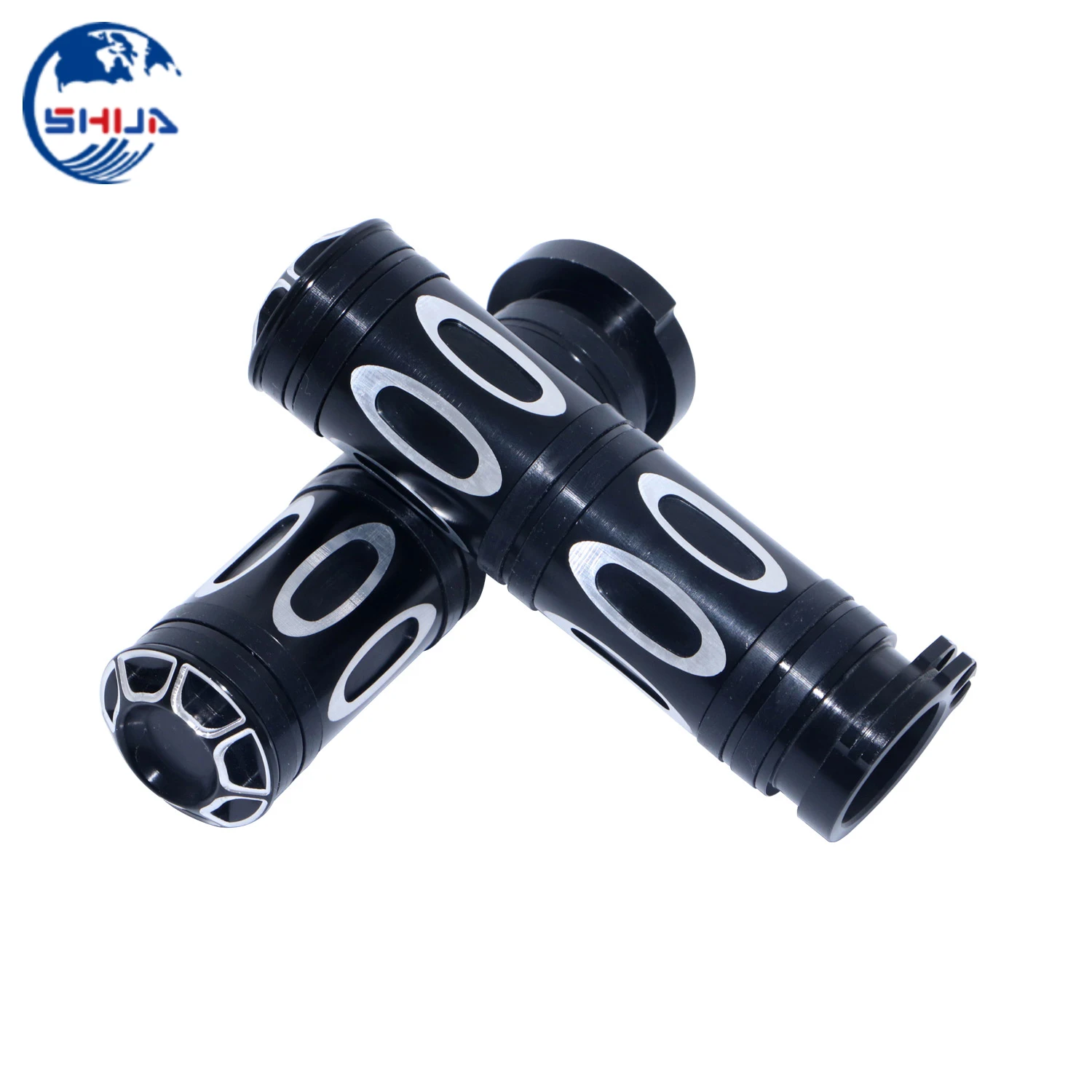 Мотоциклетные черные алюминиевые ручки с ЧПУ 1 дюйм 25 мм для Harley Touring Softail Dyna 1996 - 2018