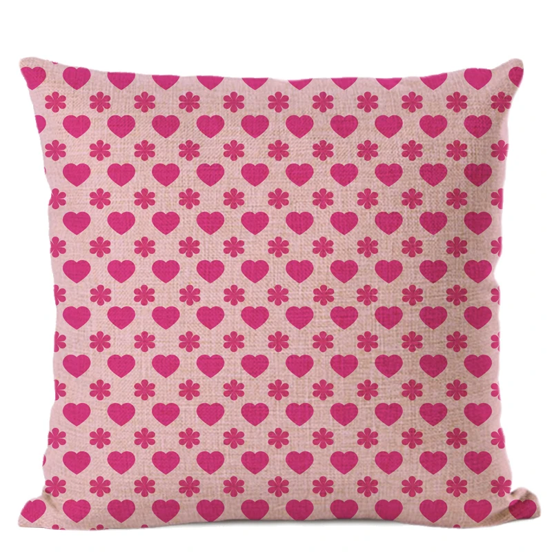 Decorative Pattern Printed Pillow Cushion Cover Office Chair Sofa Cotton and Linen Waist | Дом и сад