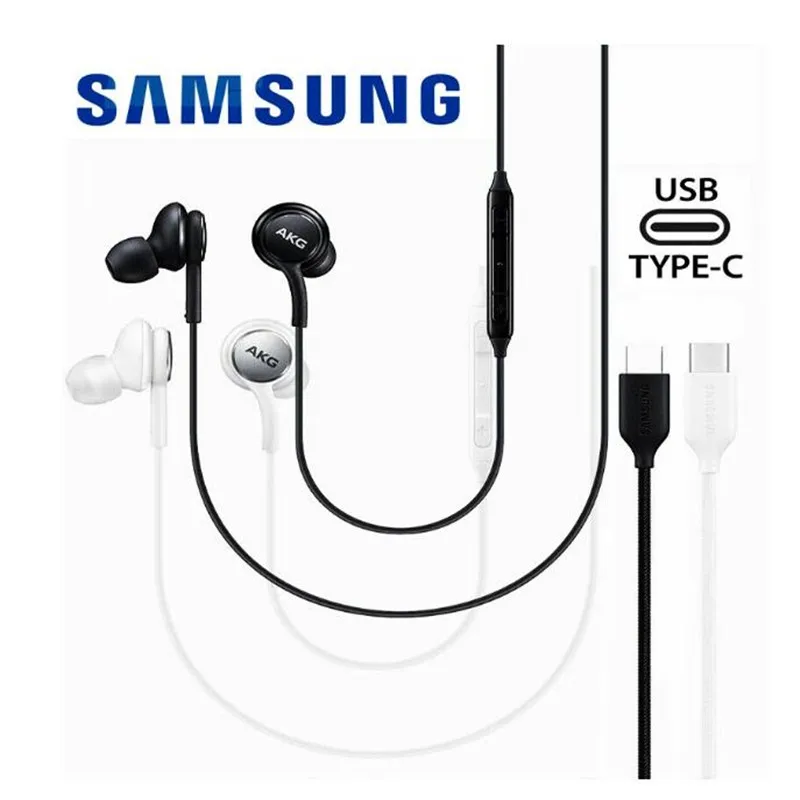 

Original SAMSUNG AKG Earphones EO-IG955 Headset In-ear Type-c with Mic Wired for GALAXY NOTE 10 NOTE 20 S20 Ultra headphones