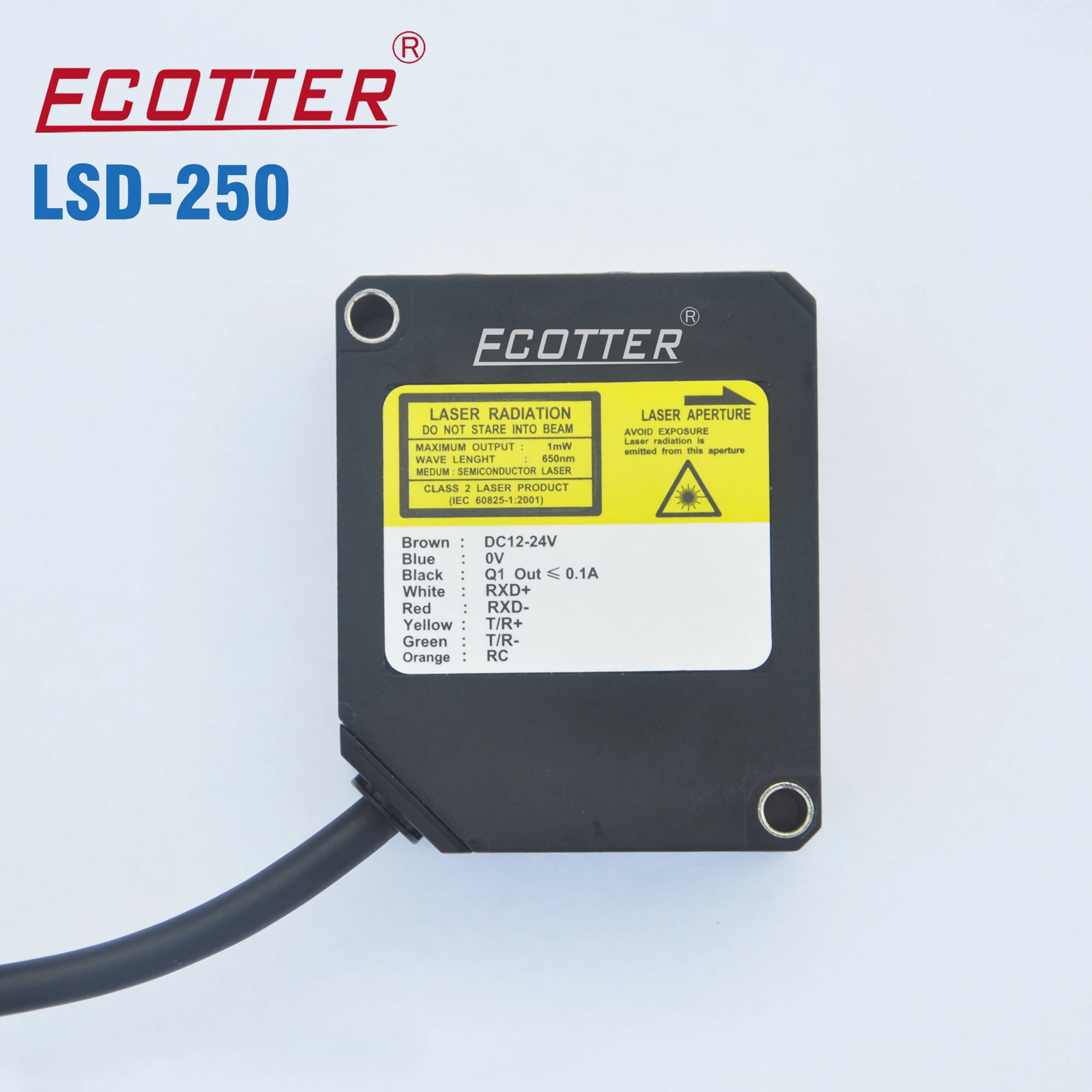 

ECOTTER ЛСД-250 Высокая точность высокое разрешение небольшой Светильник Спот стабильный лазерный перемещения датчик расстояния