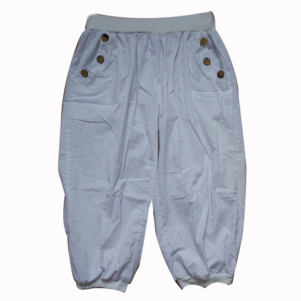 

Cotton Linen Pants for Women Trousers Loose Casual Solid Color Women Harem Pants Plus Size Capri Women's Summer