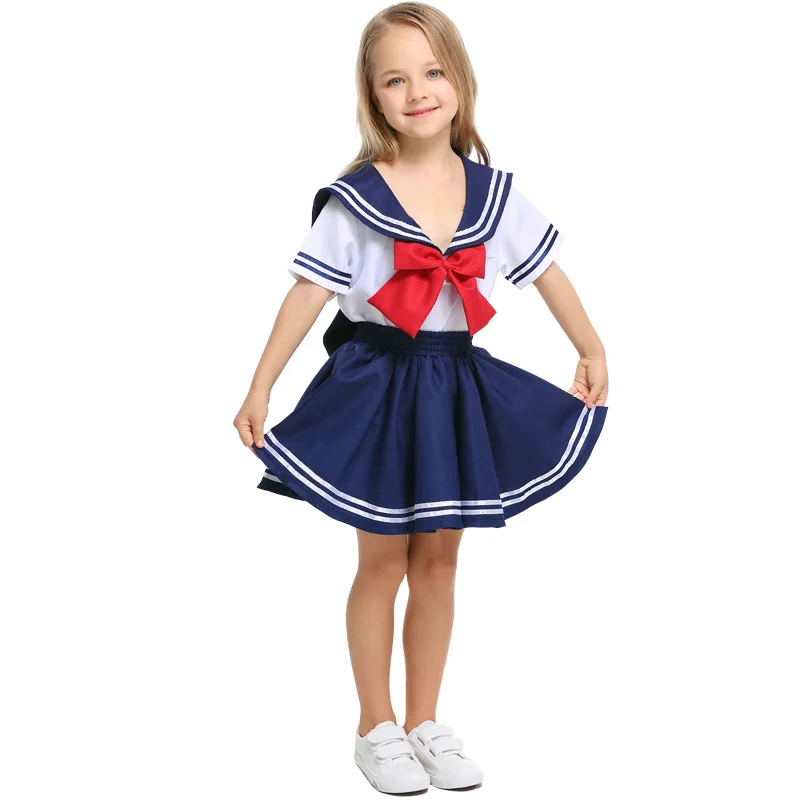 Uniforme escolar para niños y niñas, traje de Anime japonés coreano JK Sailor, ideal para estudiantes, Halloween, Purim, vestido elegante