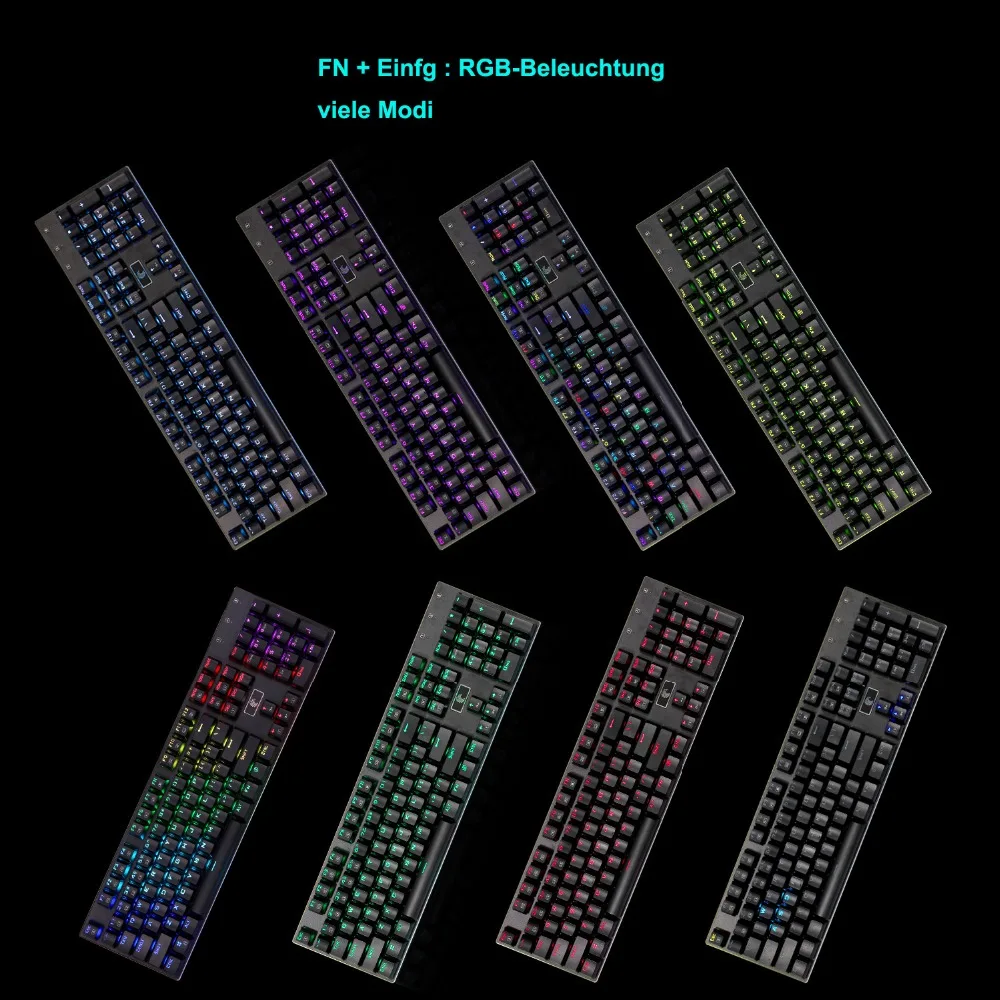 Механическая игровая клавиатура Z 88 RGB с подсветкой синий переключатель