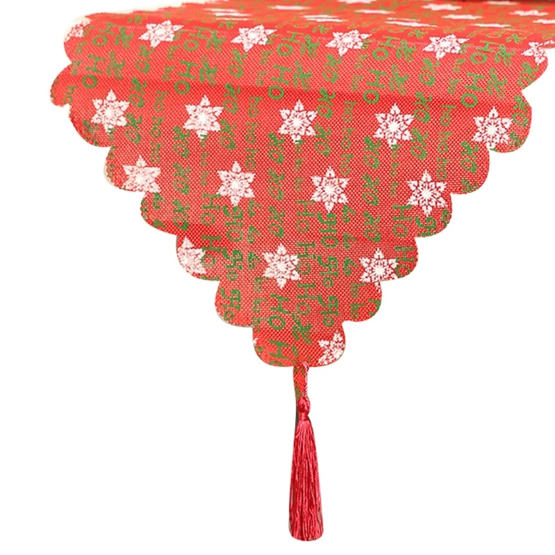 

Рождественская ткань с принтом настольная дорожка праздничный стол Обложка фотография