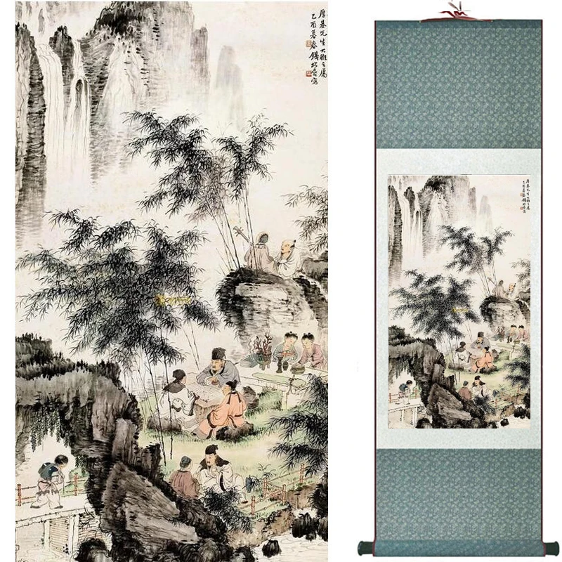 

Traditional Chinese art painting Silk scroll painting Chinese wash painting19082231