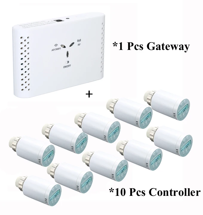 Add 10 Controller SEA801-WIFI термостат регулятор температуры нагрева и точный TRV термостатический клапан радиатора программируемый голосовой контроллер - Цвет: Add 10 Controller