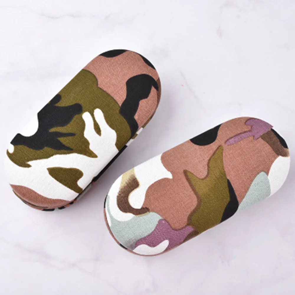 

Creative Dual Use Camouflage Unisex Glasses Case Handmade 2 In 1 Double Layer Box Multi-purpose Portable Contact Lens Boxes