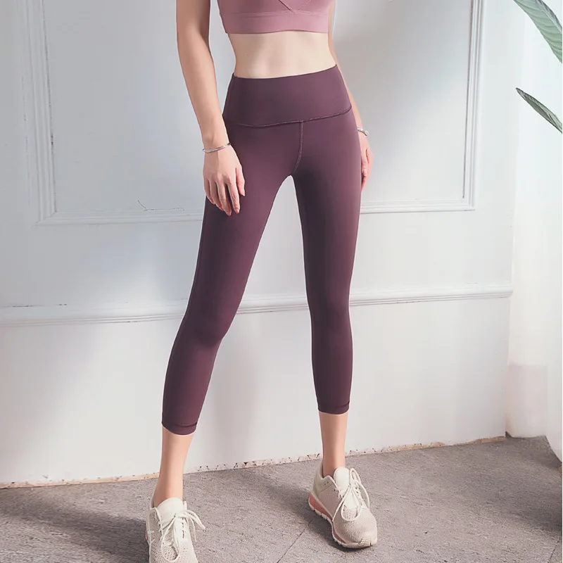 PS эластичные Высокая талия Бесшовные штаны для йоги пуш ап леггинсы тренажерного
