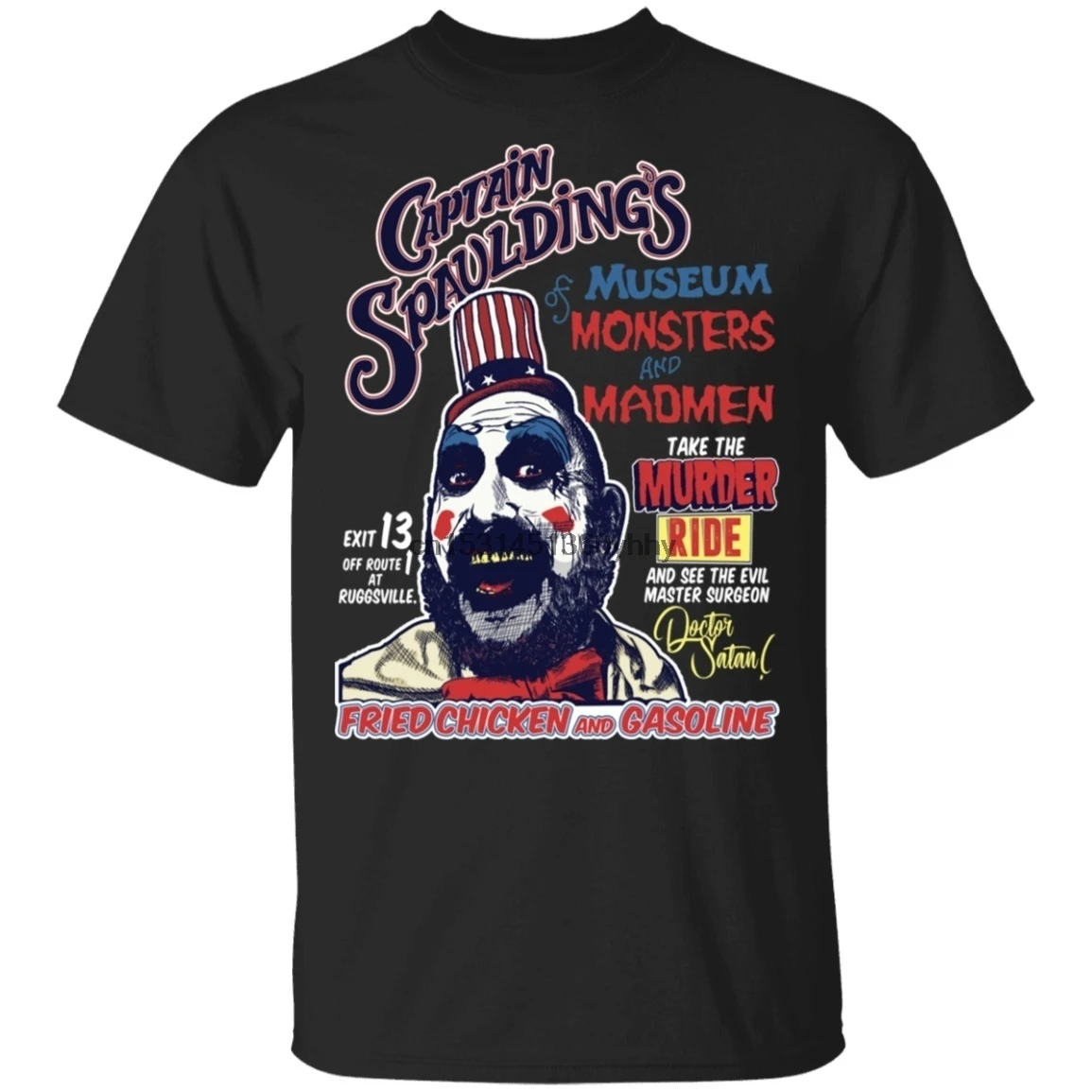 Captain Spaulding СИД Haig музей монстров и Mad Для мужчин футболка мужчин|Мужские футболки| |