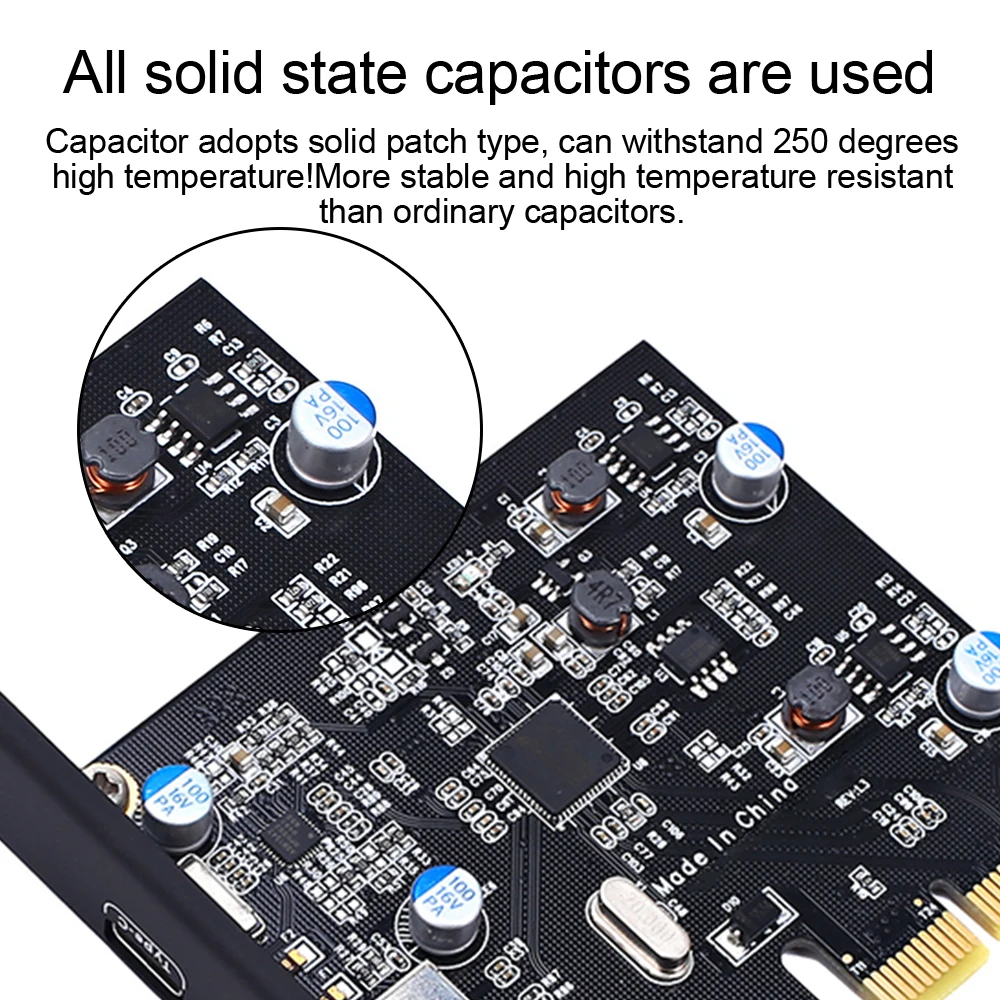

PCI-E to USB3.1 Type A+Type C Expansion Card 10Gbps Hgh-speed Transmission PCI Express Adapter for MAC Desktop PC