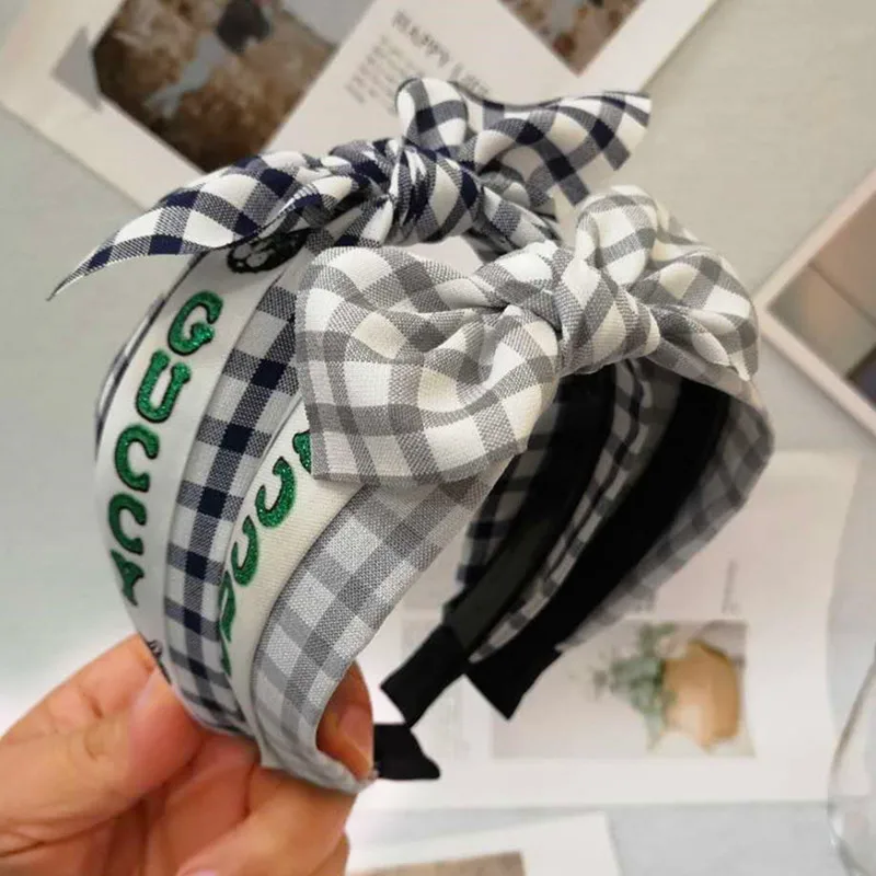 Для женщин повязка плед на голову для девочек узлом бантом прекрасный и