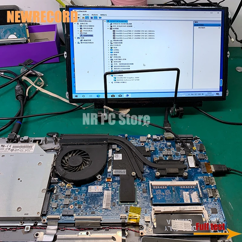Новая плата NEWRECORD DASS8BMBAE1 CN-01XFF3 01XFF3 для ноутбука Dell XPS 15z L511z с процессором I7-2640M и графическим процессором GT525M. Полная проверка.