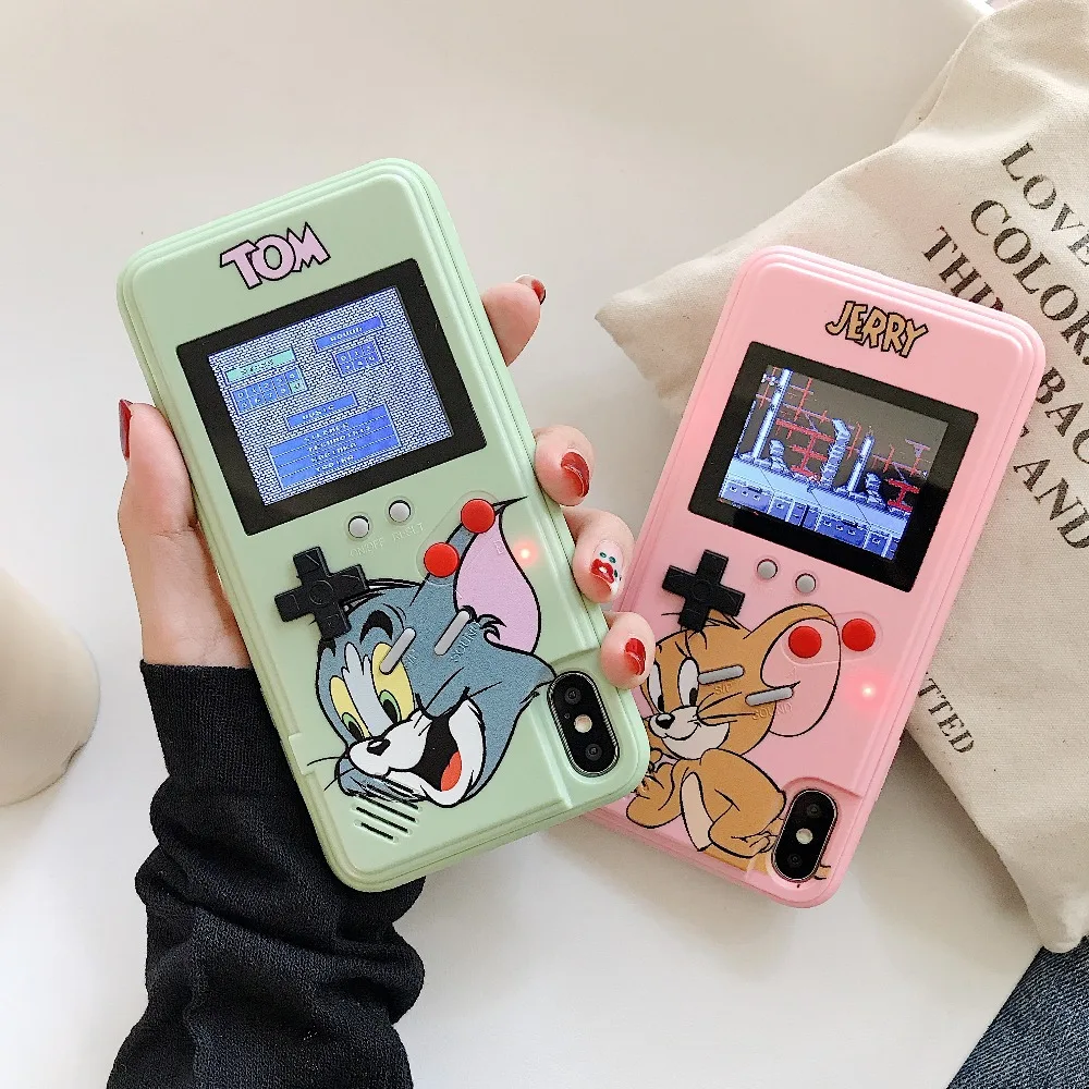 Мультипликационный цветной дисплей игровой чехол для телефона для iPhone 11 Pro Max 6 6s 7 8 Plus X XS XR XSMax для huawei P30 для samsung S10 Game boy