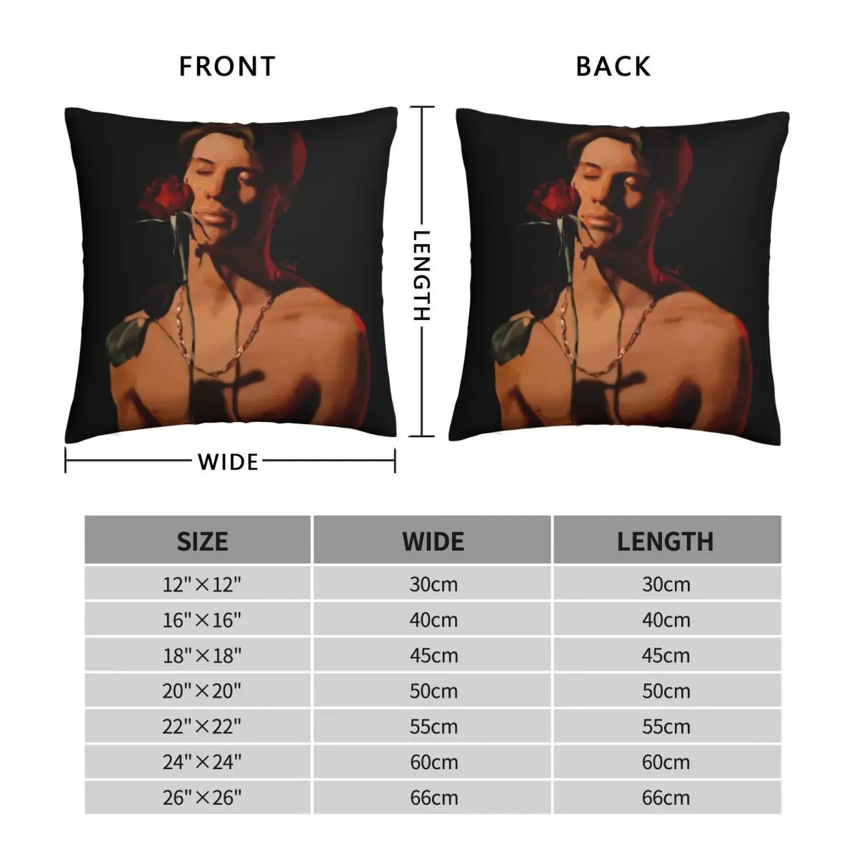 Квадратный чехол Jace с изображением Нормана фланцита из полиэстера и льна | Дом