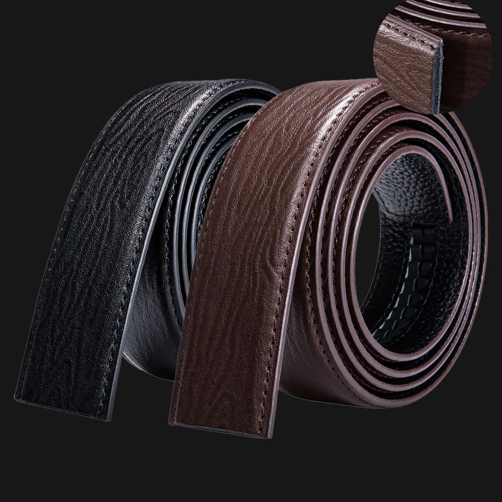 Мужской кожаный ремень без пряжки 3 5 см Широкий прочный автоматической