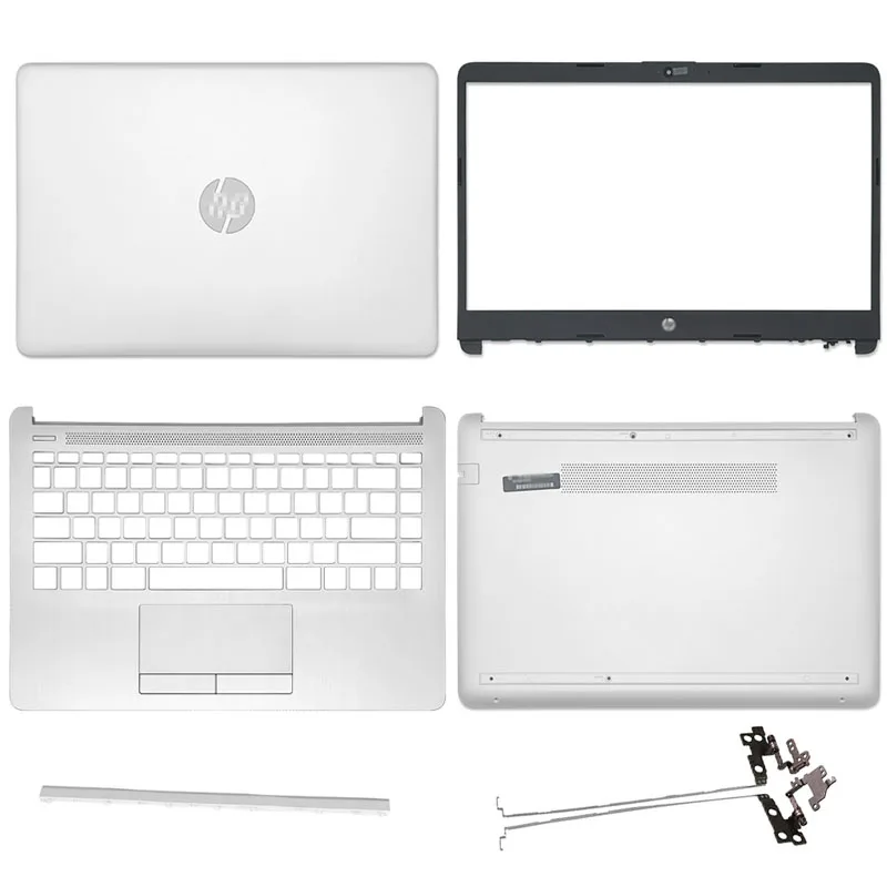 

NEW LCD Back Cover/Front Bezel/Hinges/Palmrest/Bottom Case For HP 14S-CF 14S-CR 14S-DK 14S-DP TPN-I130 TPN-I135 Silver