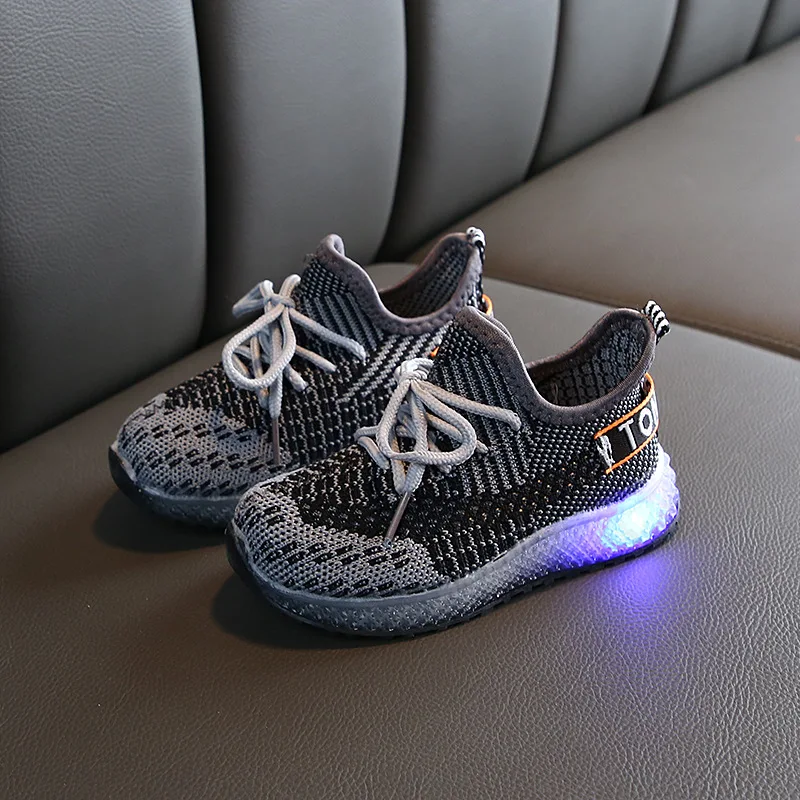 Детские кроссовки для мальчиков и девочек дышащая сетчатая обувь большие