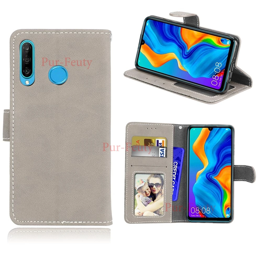 Флип-фоторамка для телефона HUAWEI P30 Lite MAR-LX2 MAR-L22 MAR-TL00, чехол-бумажник из кожи для Huawei P 30 MAR-AL00.