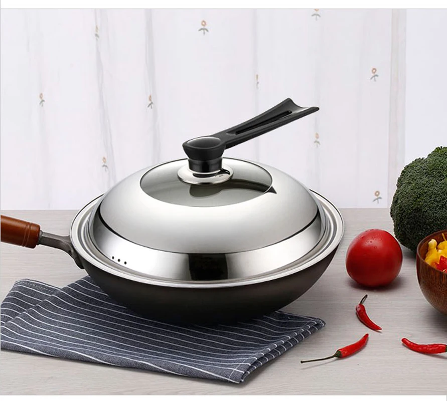 28 42 см крышка для посуды из нержавеющей стали закаленного стекла сковороды