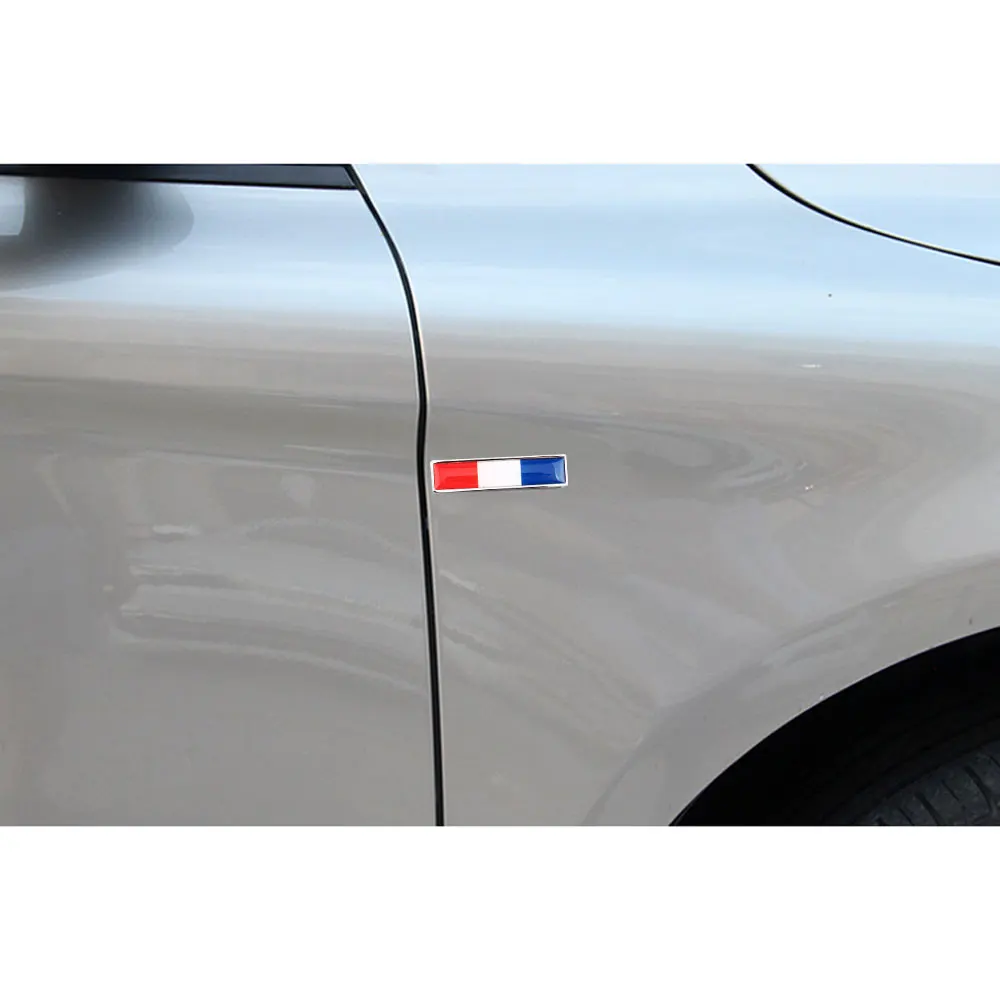 DSYCAR 1 пара Национальный Флаг Франции горячего металла наклейки стайлинга
