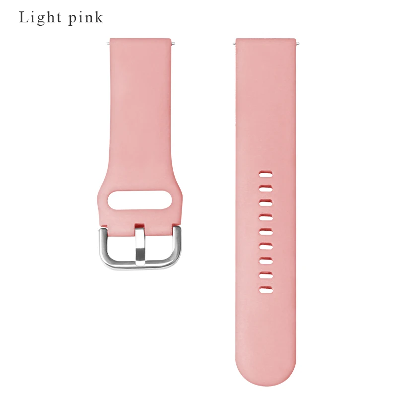 Light pink BOORUI Amazfit ремешок мягкий силиконовый ремешок для часов Замена для Xiaomi Huami Amazfit ремешок Bip с металлической пряжкой ремешок для часов 20 мм - Цвет: Light pink