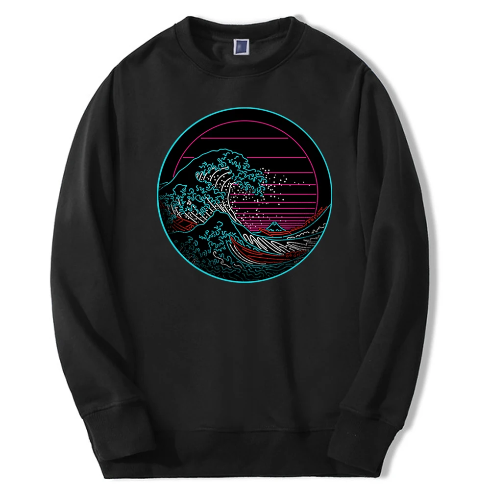 

Great Retrowave Vaporwave 2021 Autumn Mens Fashion Printing Hoodies Harajuku Crew neck Sportswear Men's Simple Clothes