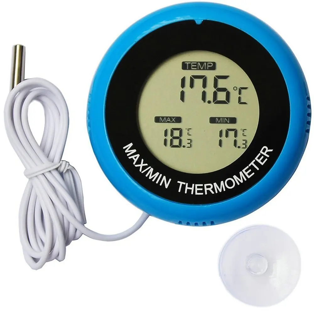 

2 in 1 LCD Display Digital Aquarium Thermometer with Suction Cup for Fish Tank Insect Reptile Terrarium Water Temperature Meter