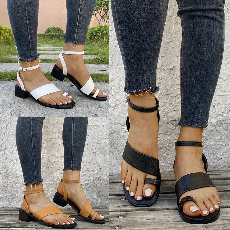 

Women Gladiator Sandals Buckle Soft Jelly Shoes Woman Casual Thick Bottom Comfort Ladies Footwear 2021 Summer Female Fashion