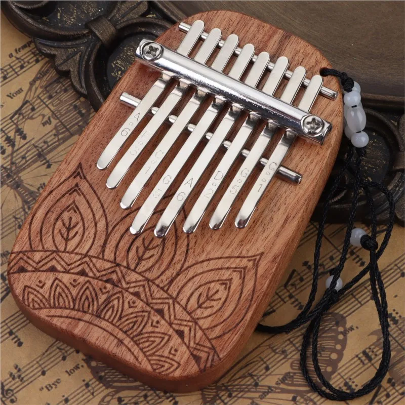 

Миниатюрное пианино Kalimba с 8 клавишами, портативный изысканный перламутр для начинающих, музыкальный инструмент для детей и взрослых, 1x