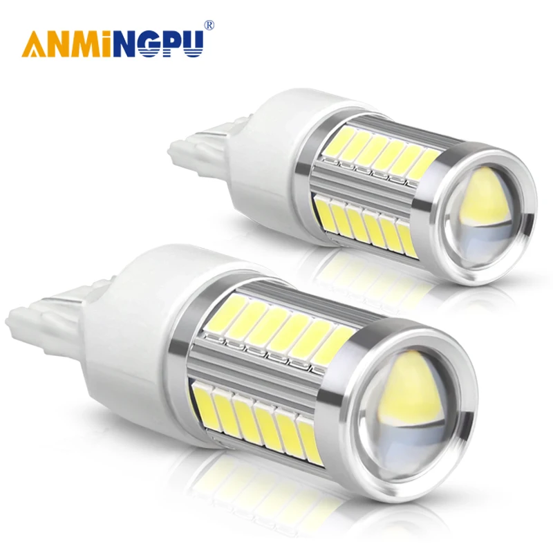 ANMINGPU 2 шт. светодиодная сигнальная лампа T20 5730 33SMD 7443 Led W21/5 Вт 7440 W21W WY21W