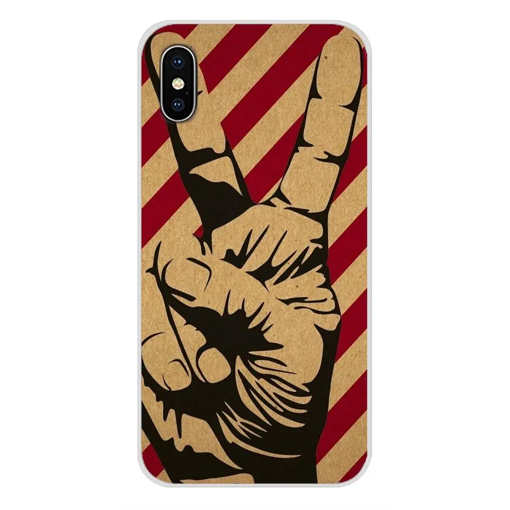 Аксессуары чехлы крышка крутой рок знак жеста руки для samsung Galaxy S3 S4 S5 Mini S6 S7 Edge S8 S9