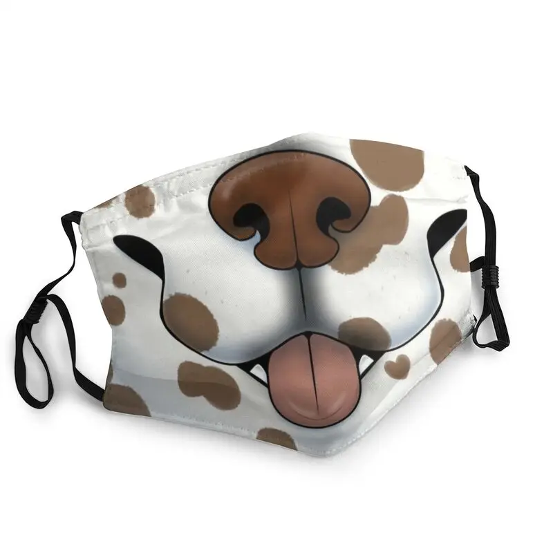 

Маска пятнистая далматинская для собак, не одноразовая маска для взрослых, слива, пудинг, повозка, маска для лица, защитный респиратор
