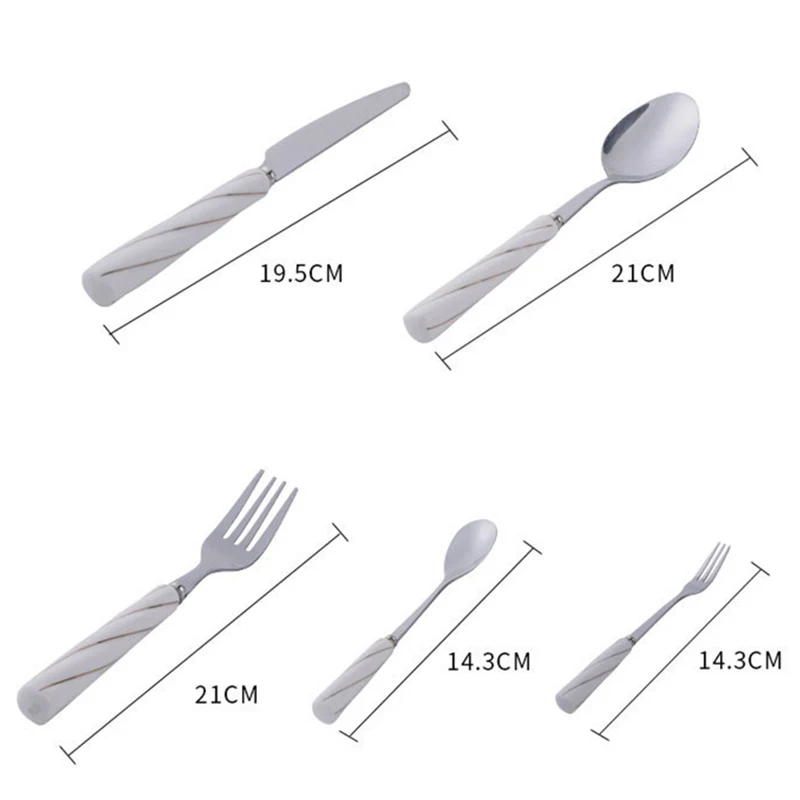 Керамическая посуда из нержавеющей стали набор столовых приборов для стейка