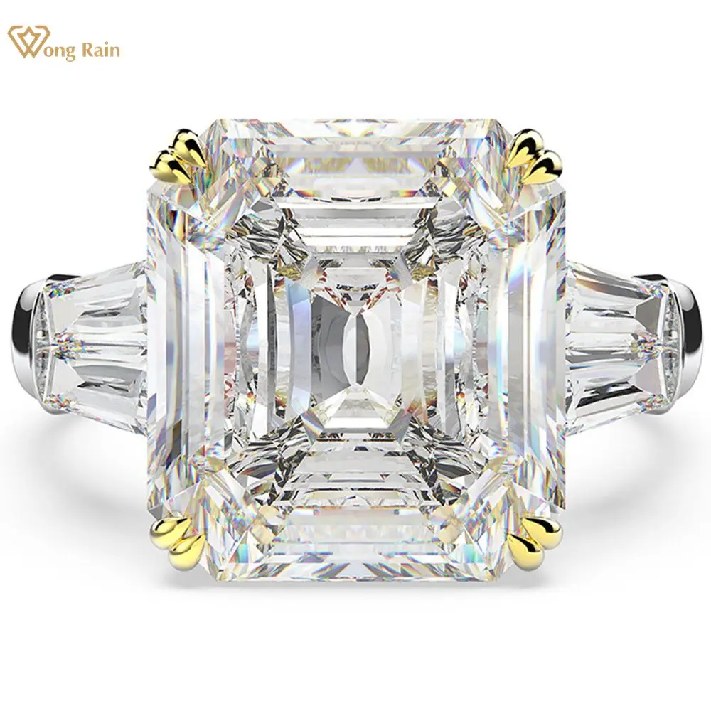 

Wong Rain 100% 925 Sterling Silver Created Moissanite Sapphire Citrine Wedding Engagement Cocktail Couple Ring Jewelry Size 5-12