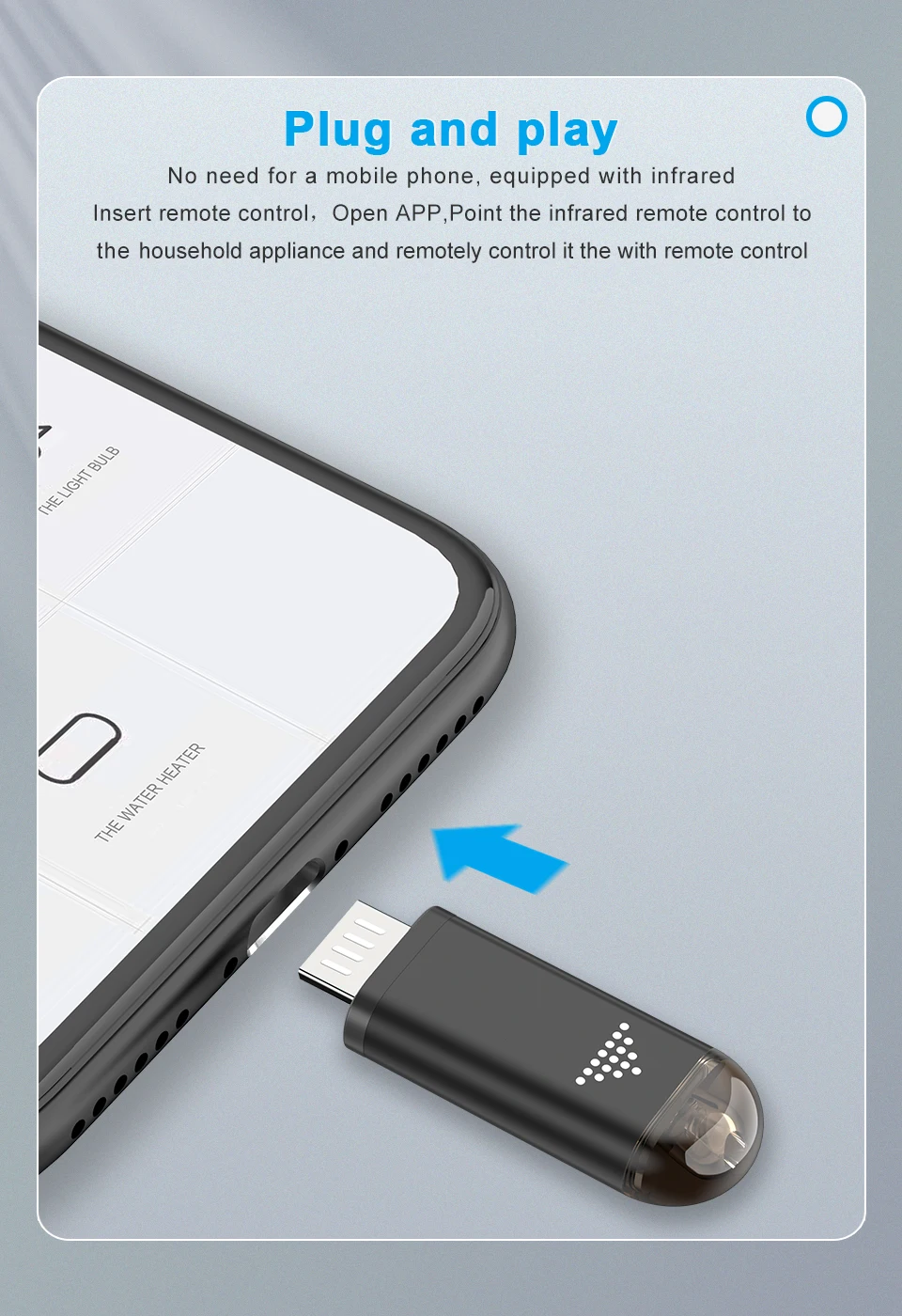 Coolreall Micro USB интерфейс Универсальный мобильный телефон беспроводной пульт дистанционного управления инфракрасный пульт дистанционного управления Лер для Android tv STB Box