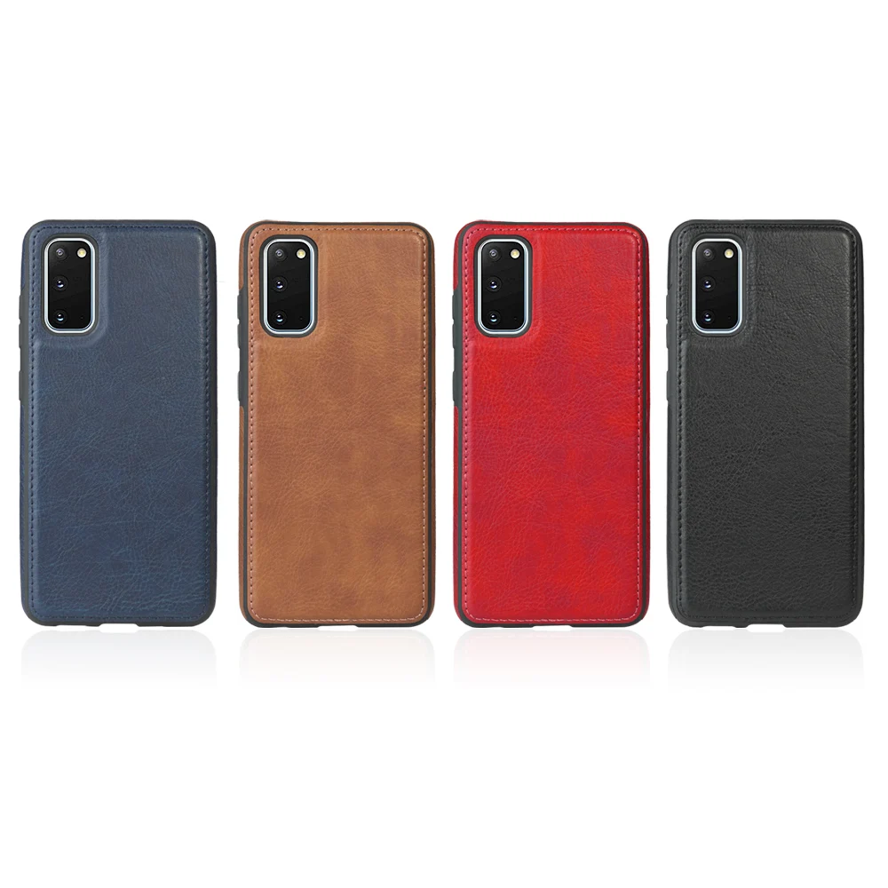 

Business hybrid tpu rubber soft slim case cover PU leather phone case for samsung s10 s20 plus s20 ultra