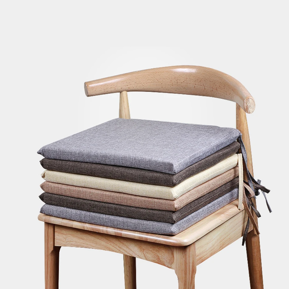 

Подушка на стул для обеденных стульев, квадратные Нескользящие подушечки на стулья с завязками, для кухни, столовой, офисного стула 15,7x15,7 дю...