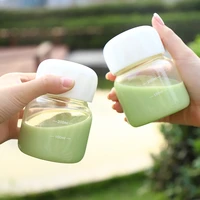 kawaii fruit transparent glass water mug cartoon leakproof drinking bottles creative portable mini milk cups