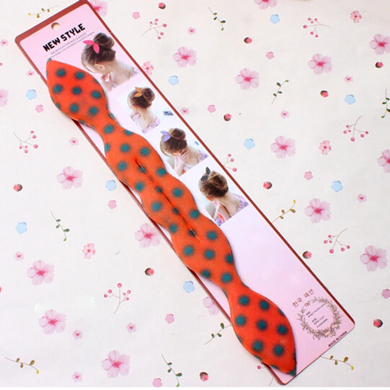 1PC New Cute Lovely Rabbit Ear Sponge Hair Styling Curler Roller Donut Bun Maker Twist Tool | Красота и здоровье