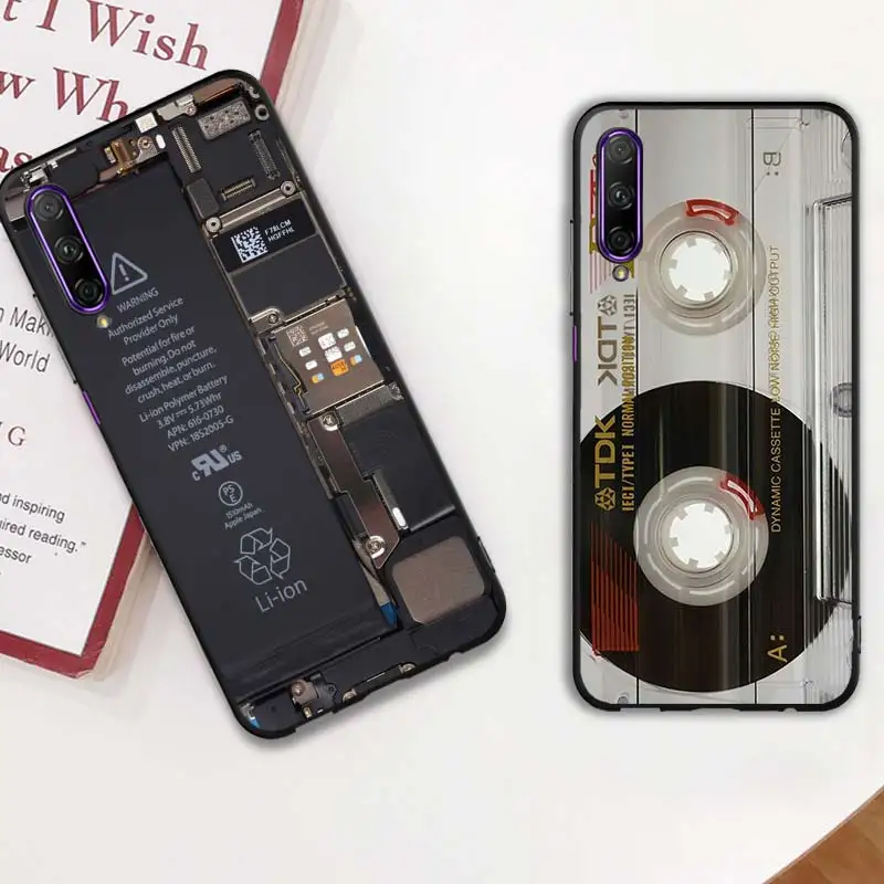

Retro Vintage Camera Cassette Music Case for Huawei Honor 20 20S 10 9X Pro 8X 8C 8A Y9 Y7 Y6 Mate 20 10 Lite Nova 5T TPU Cover