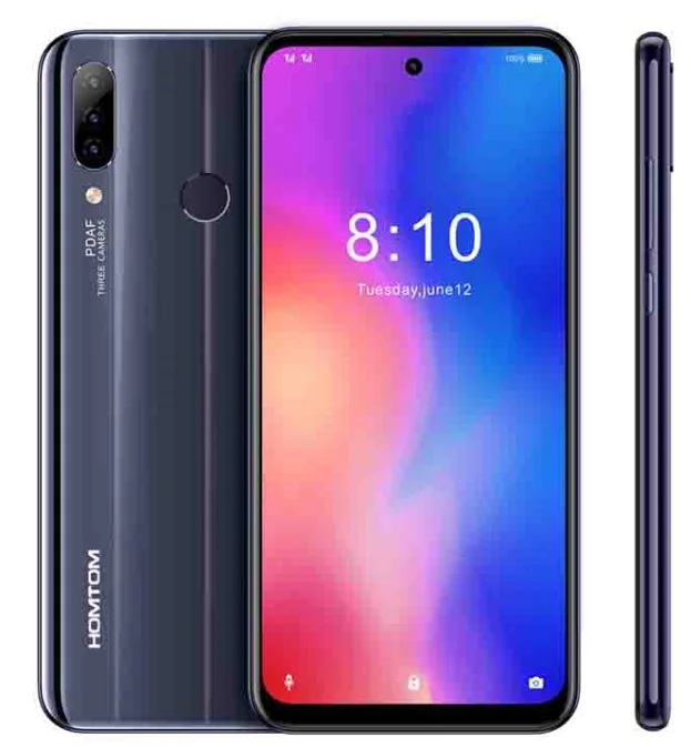 Global Version Black HOMTOM P30 pro 6,41 дюймов Android 9,0 мобильный телефон MT6763 Восьмиядерный 4 Гб 64 Гб задняя 13 МП Тройная камера смартфон - Цвет: Global Version Black