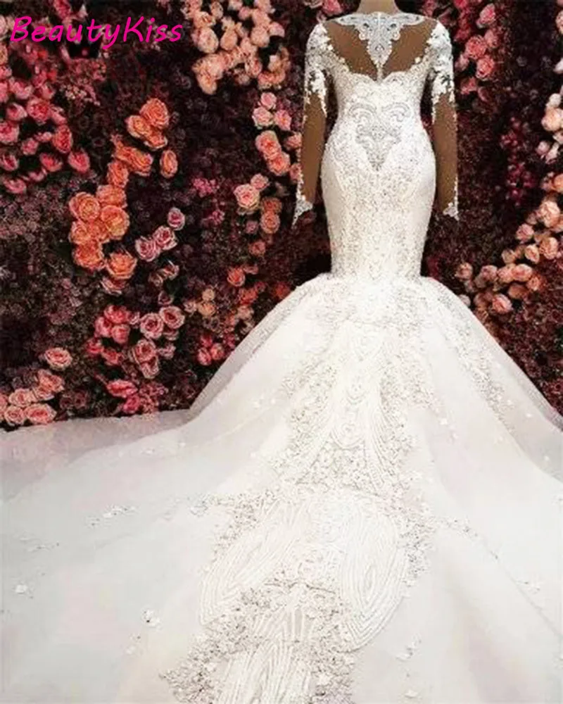 Африка роскошное белое свадебное платье русалки 2020 плюс размер Новое