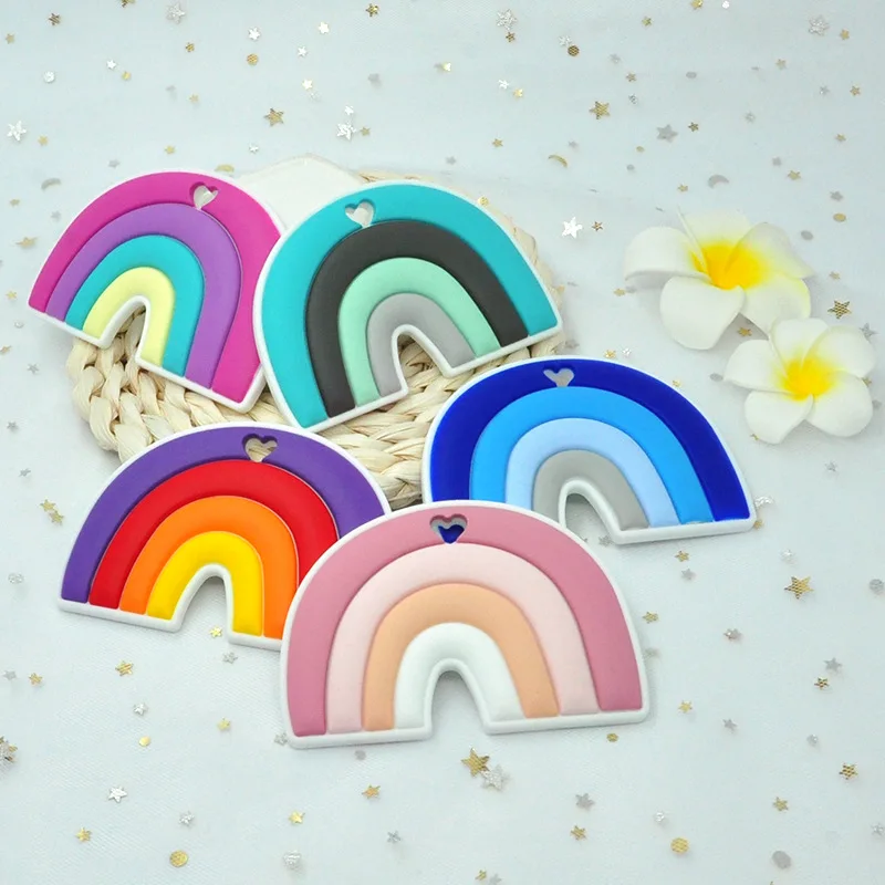 

Silicone Teether Rodent Cartoon Animals Food Grade Silicone Pandents DIY Teething Toys for Teeth Tiny Rod Baby Teethers Gift