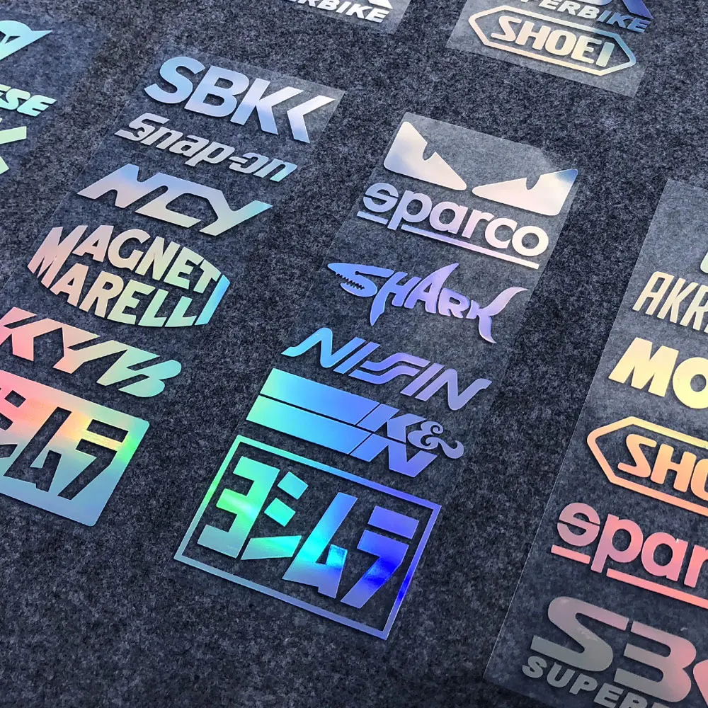 

Laser Rainbow Motorcycle Accessories Side Strip Helmet Sticker Car Styling Decal Decoration For KTM YAMAHA JDM SUZUKI KAWASAKI