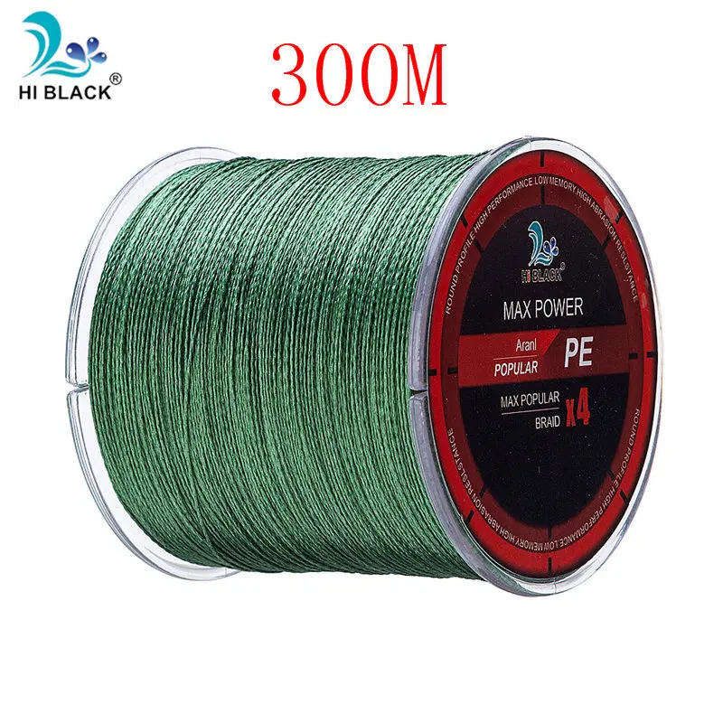 Green 300m Новинка m500m1000m 4 нити Япония многофиламентная PE плетеная леска 8 фунтов до 80 фунтов жесткая и прочная леска - Цвет: Green 300m