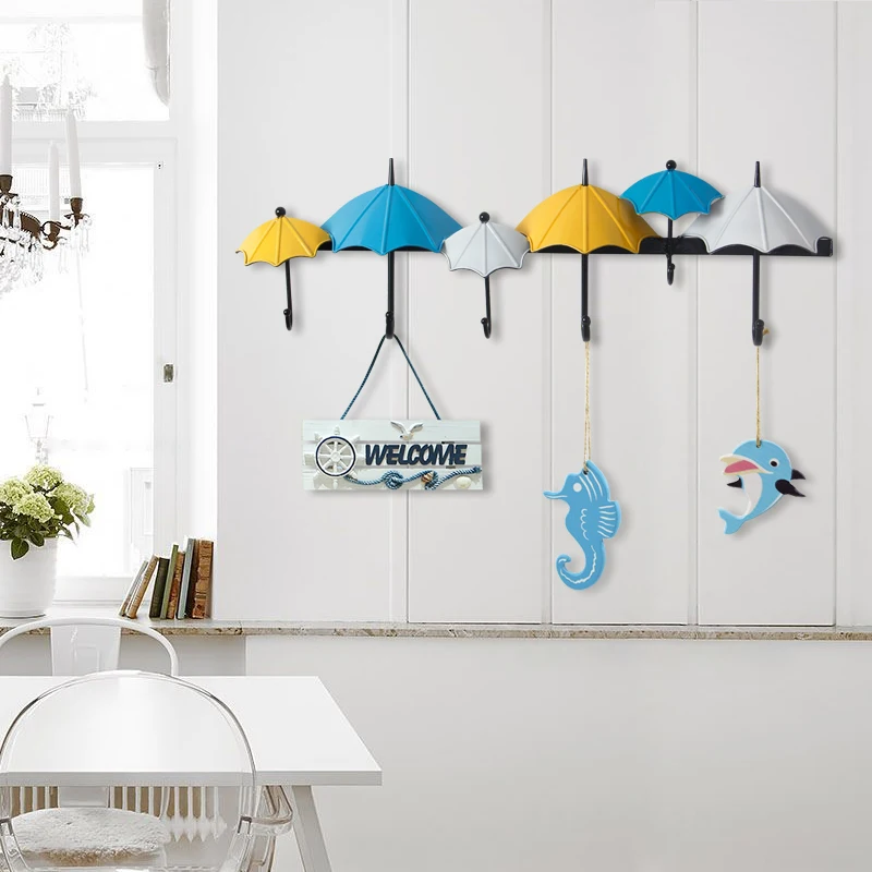 

AMERICAN WROUGHT IRON UMBRELLA WALL HANGER WALL HANGING CRAFTS DECORATION HOME LIVINGROOM COAT HOOK ORNAMENTS PORCH WALL HANGER